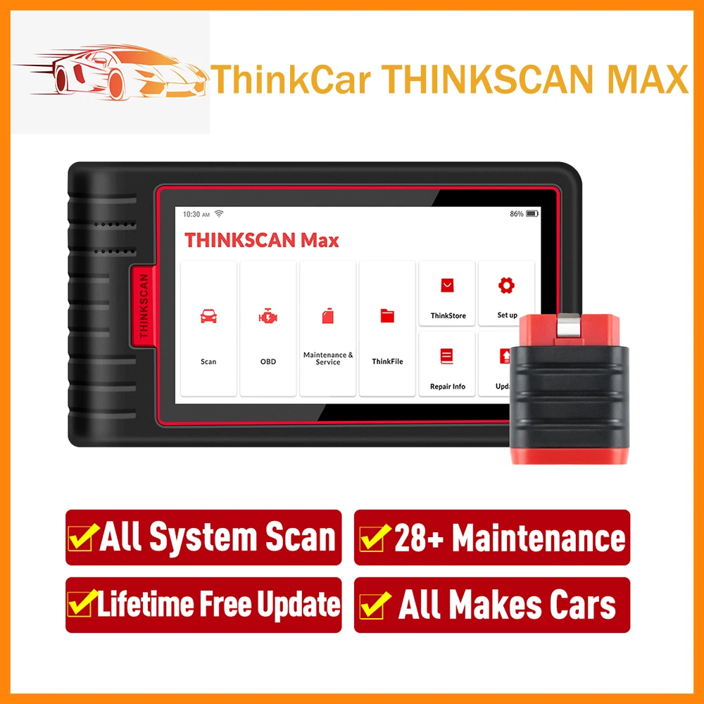 

Original ThinkCar THINKSCAN Thinktool Max Max 2 OBD2 Scanner Full system Free Support CANFD Thinkscan max2 Tool AF DPF IMMO