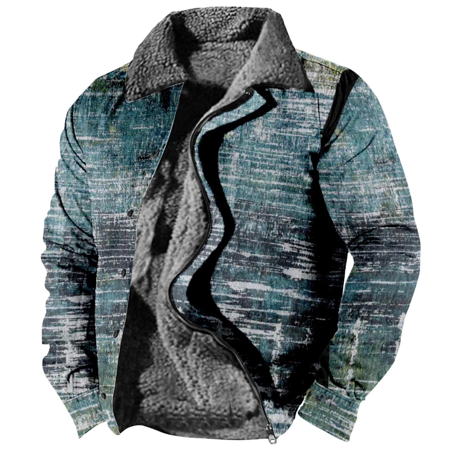

Men'S Winter Halloween Casual Print Long Sleeve Button Thick Coat Men'S Winter Coats Jaqueta Masculina Inverno куртка мужская