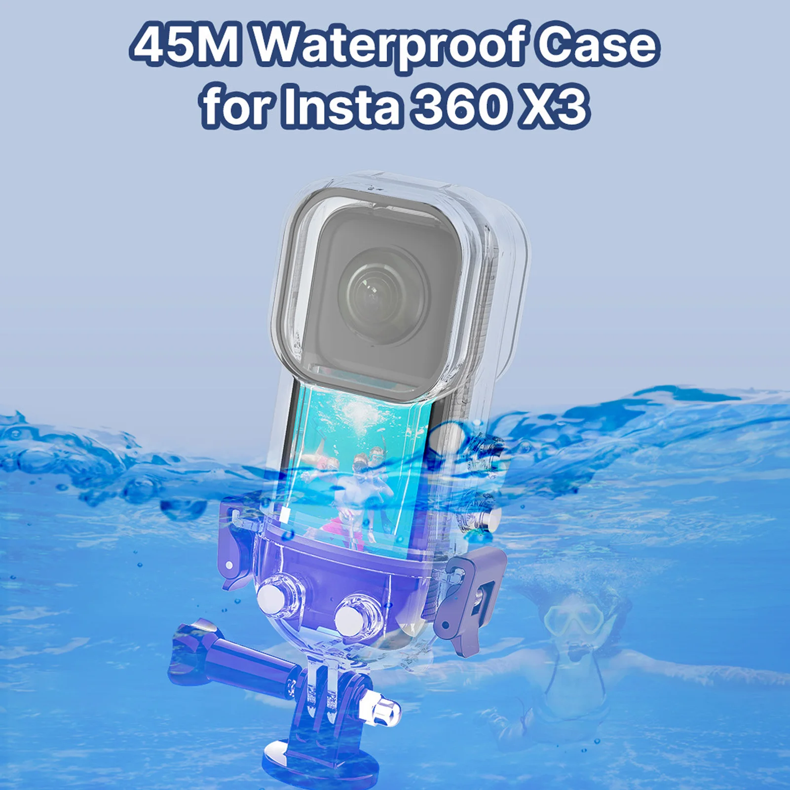 Boîtier étanche 45m pour Insta360 X3 - Plongée sous-marine