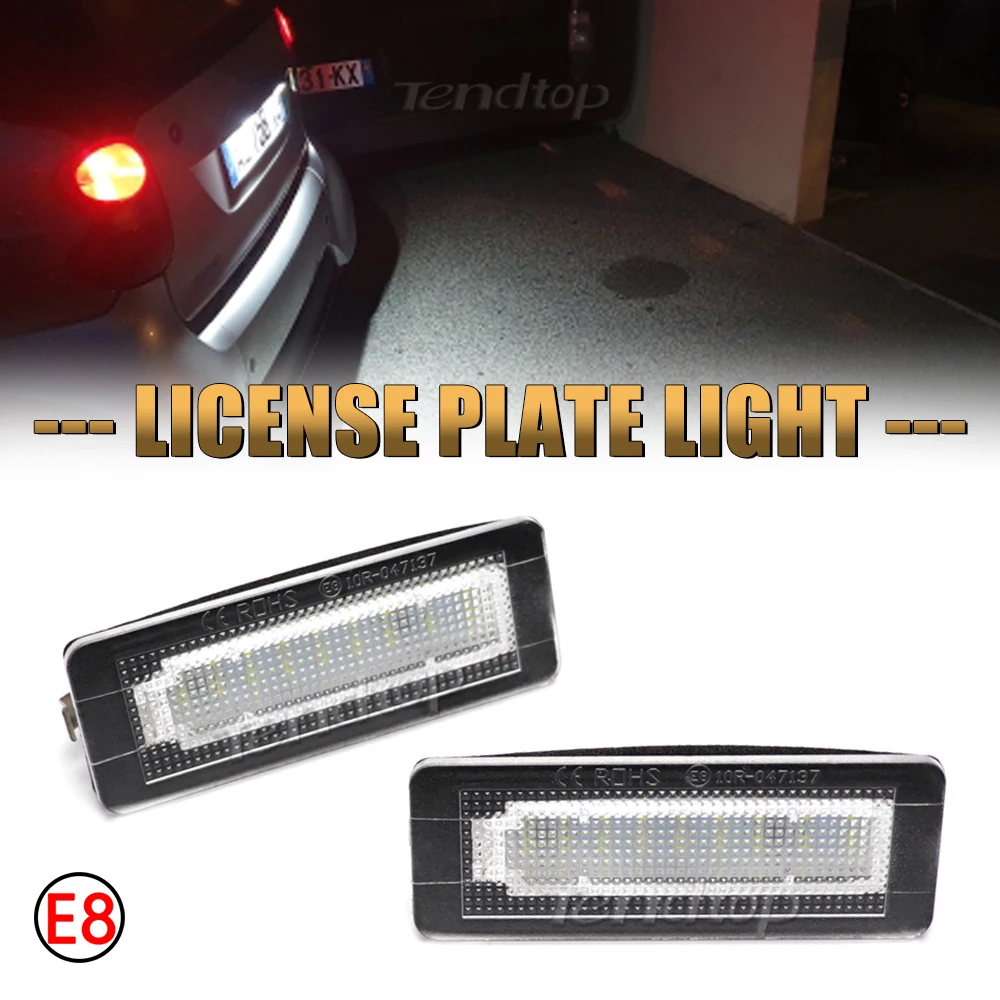 Good Product Online 2PCS Car Part LED License Number Plate Light Fit For Benz Smart Fortwo 2007
