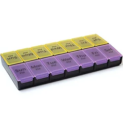Premium Large Weekly Pill Organizer with 14 Compartments for Vitamins and Supplements (NO.1)