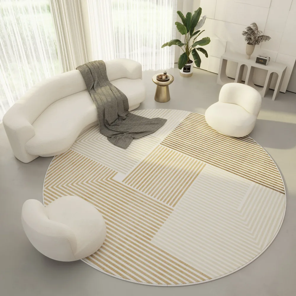 Floor Mat Modern Simple Circular Living Room Bedroom Bedside Non Slip