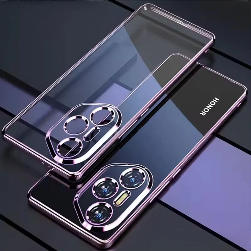 Sleek Electroplating Transparent Shockproof Silicone Phone Case