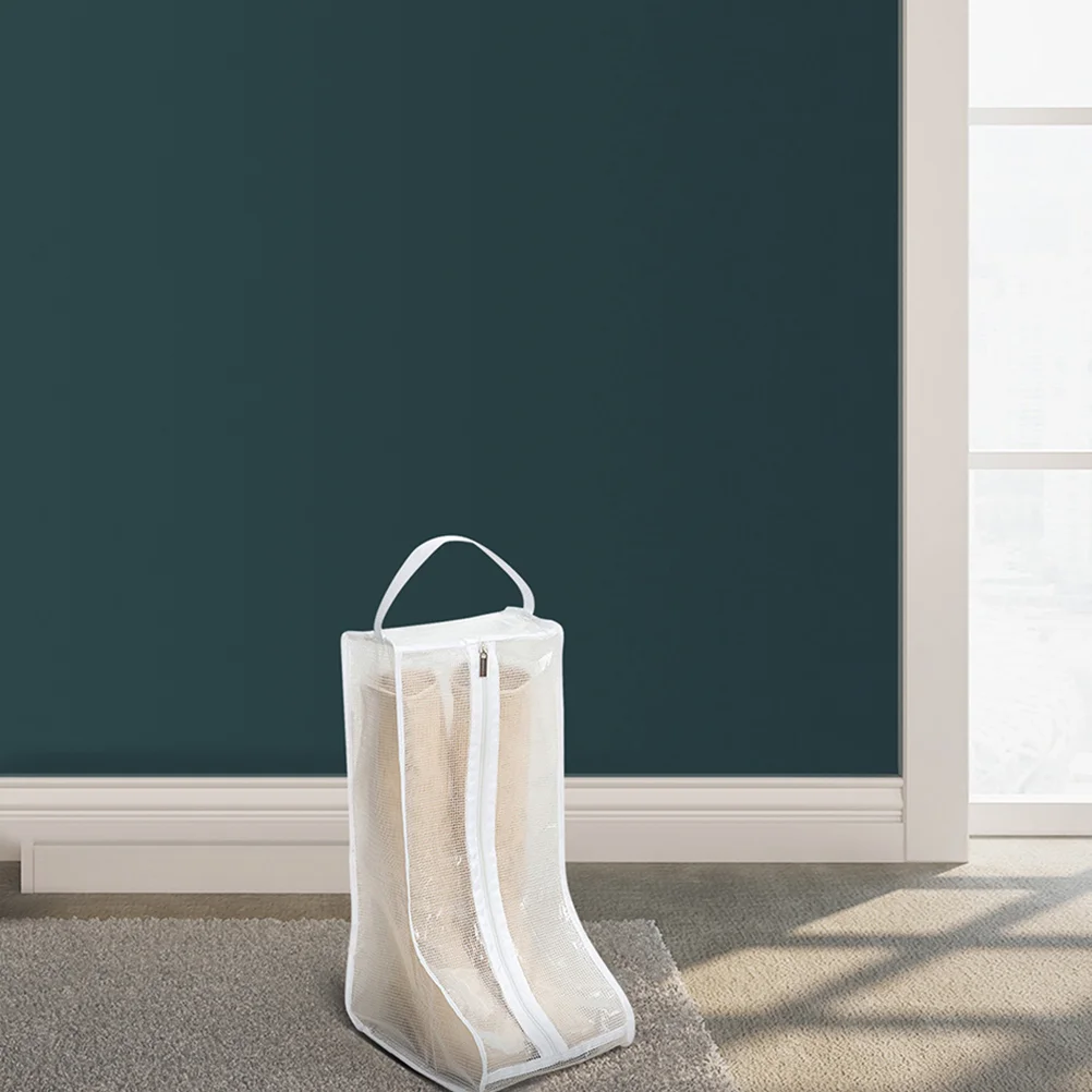2 Pcs Boots Organizer Shoe Carrier for Backpack Portable Storage Bag Packing Bagged Carry Transparent Travel