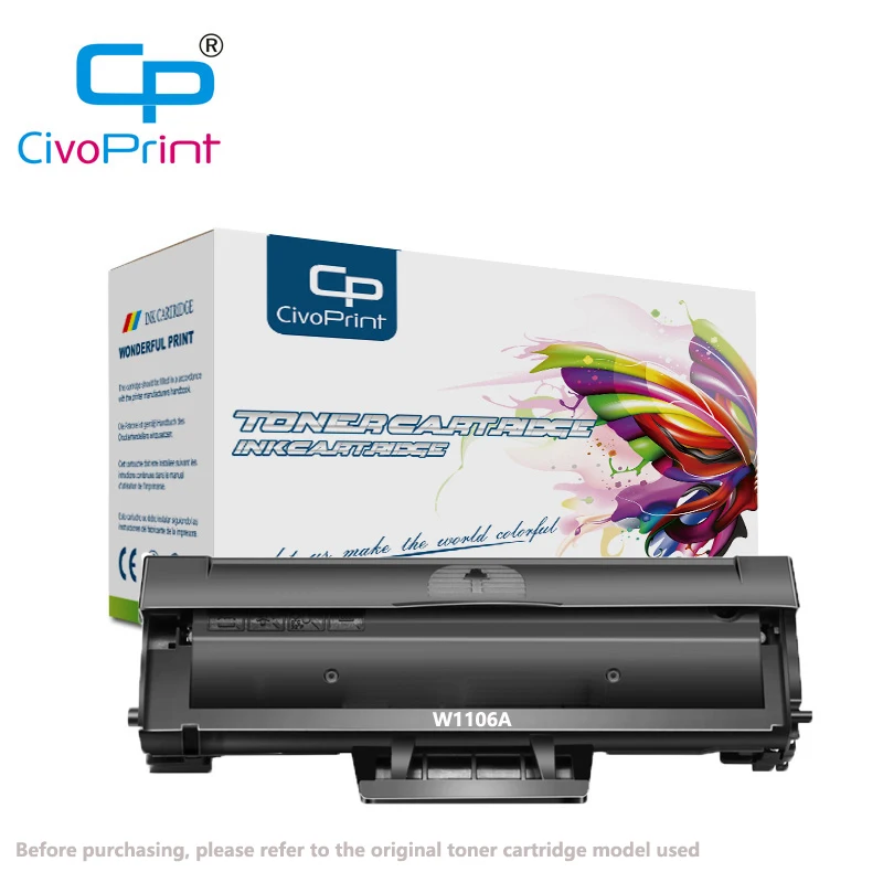 Civoprint Nuova Cartuccia Di Toner Hp 106A W1106A W1106 1106A Compatibile Per Hp Laser Mfp 135A 135W 137Fnw Laser 107A 107W 1.5K Pagine