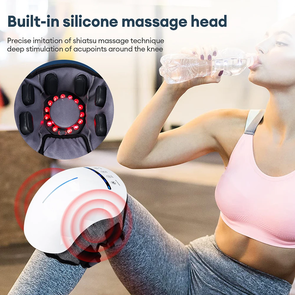 Electric Smart 6-Head Knee Massager Vibration Air Pressure Kneading Hot Compress Knee Massage Machine Wireless Knee masajeador