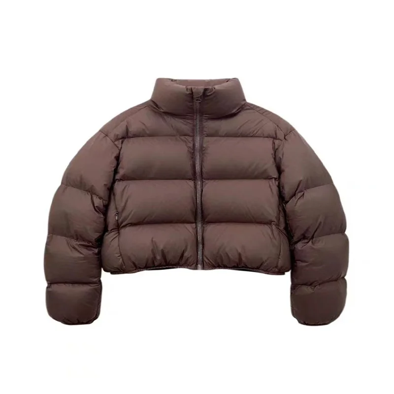 

2023 New Loehsao Brand Fashion Women Jacket 90% White Duck Down Stand Collar Brown Red Black Short Coat Warm Winter Parkas