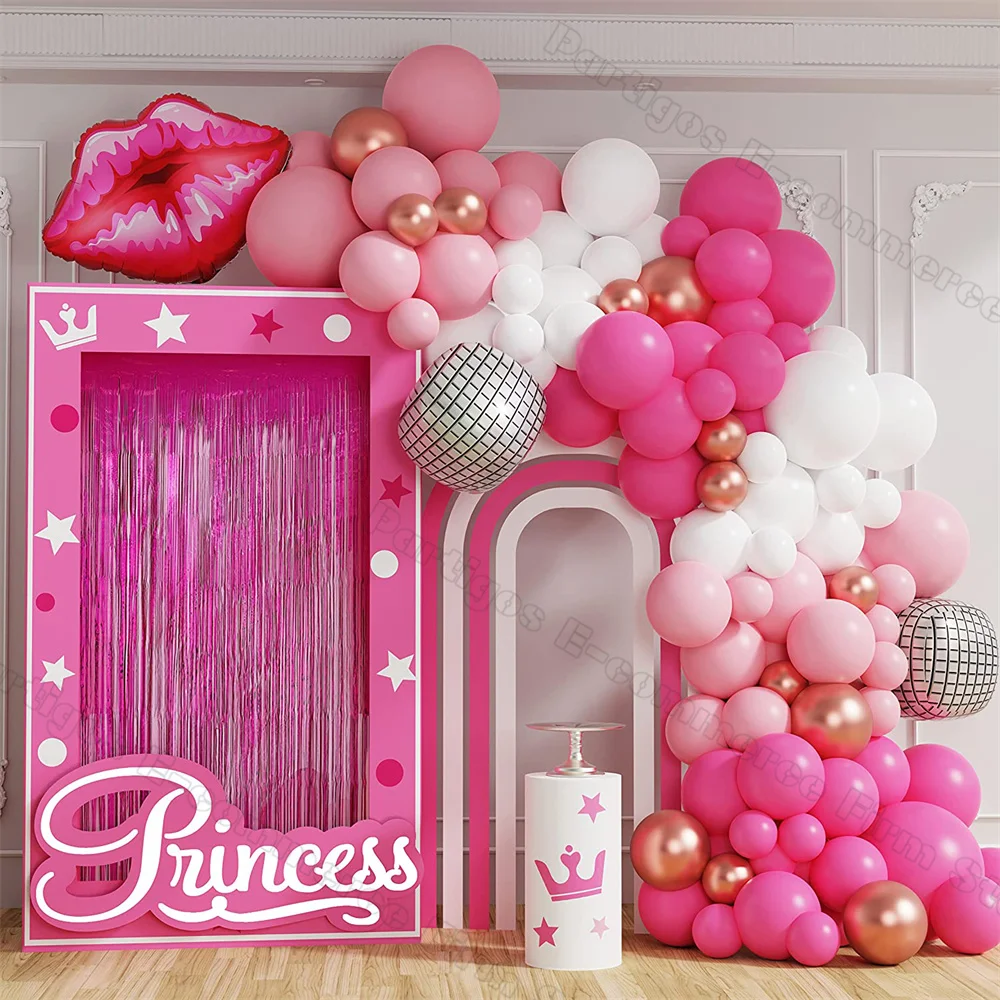 Pink & Gold Balloon Garland Kit - 122 Piece Party Decor Set With Different Sizes
