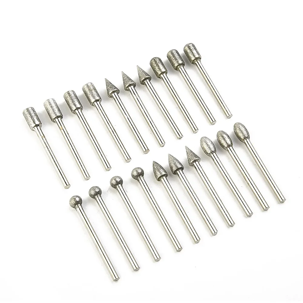 

Accessories Durable Burr Drill Bits Supplies Tile 3mm Shank Ceramics Diamond Electroplated Grinding Rotary Tools