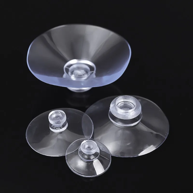 Transparent PVC Suction Cup Mushroom Head Sucker Set - Strong Vacuum Hooks for Home Decor and Towel Hanging (10 Pack)