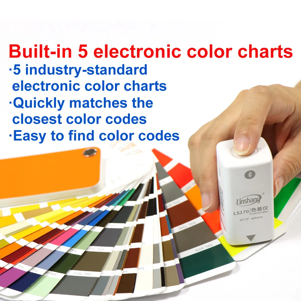 Pocket Colorimeter Digital PantoneC/U/TPG Color Reader Bluetooth CMYK CIE LAB RGB Color Meter for Ink 45/0 LS170 portable colorimeter