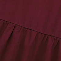 Women´s Casual Long Skirts, Solid Color Pleated Big Hem Elastic Waist Loose Fit Skirts, Simple Style Bottoms - Image 4