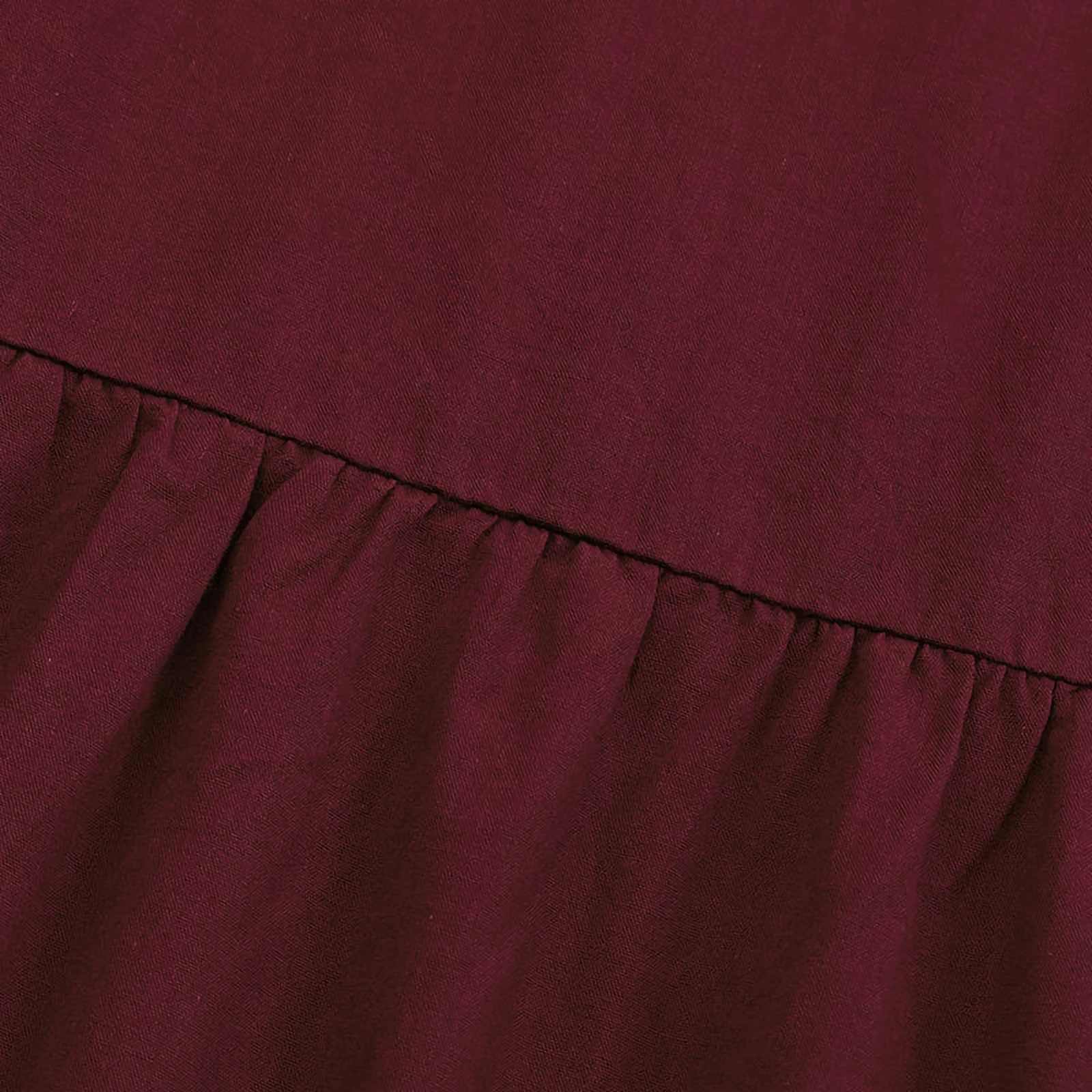 Women´s Casual Long Skirts, Solid Color Pleated Big Hem Elastic Waist Loose Fit Skirts, Simple Style Bottoms 4