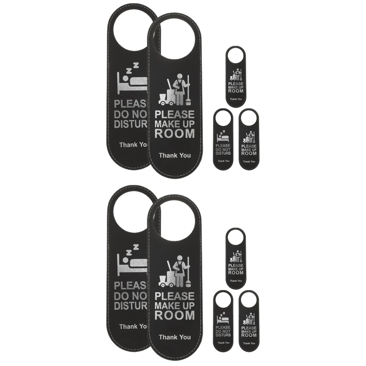 

Set of 2 Double-sided Door Listing Hanging Sign Office Handle Knobs Hotel Hanger Coat