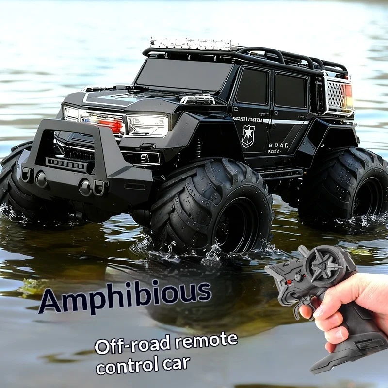 Bateau RC militaire 35cm rapide 2.4GHz - Kaki Bleu Noir