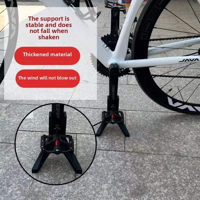 Bike Rear Parking Rack - Convenient Side Frame Stand for Road and Mountain Bikes