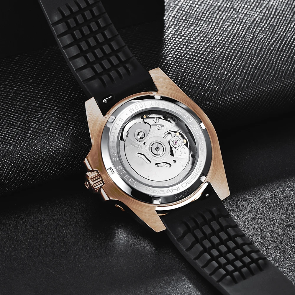 Mechanical Watch PAGANI DESIGN Sports Men Mechanical Wristwatch Sapphire Luxury Automatic Watch Men's Stainless Steel Waterproof Clock