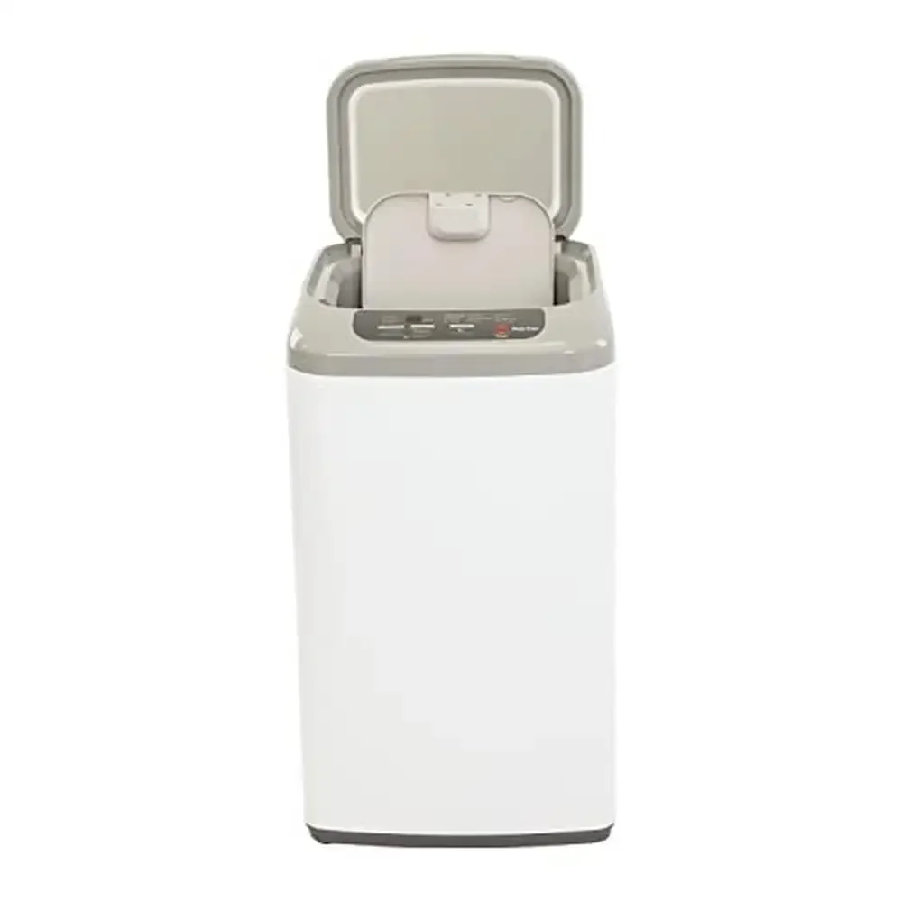 Compact Washer with 8 Automatic Cycles Portable Laundry Machine with Sink Attachment Apartment Friendly Easy Operation Stainless 3