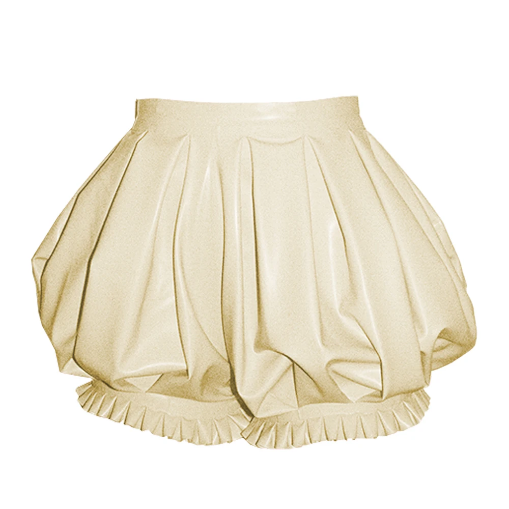 Womens High Waist Short Pumpkin Pants Party Cosplay Shorts Shiny PVC Leather Lolita Bloomers Exotic Lingerie Costumes Accessory