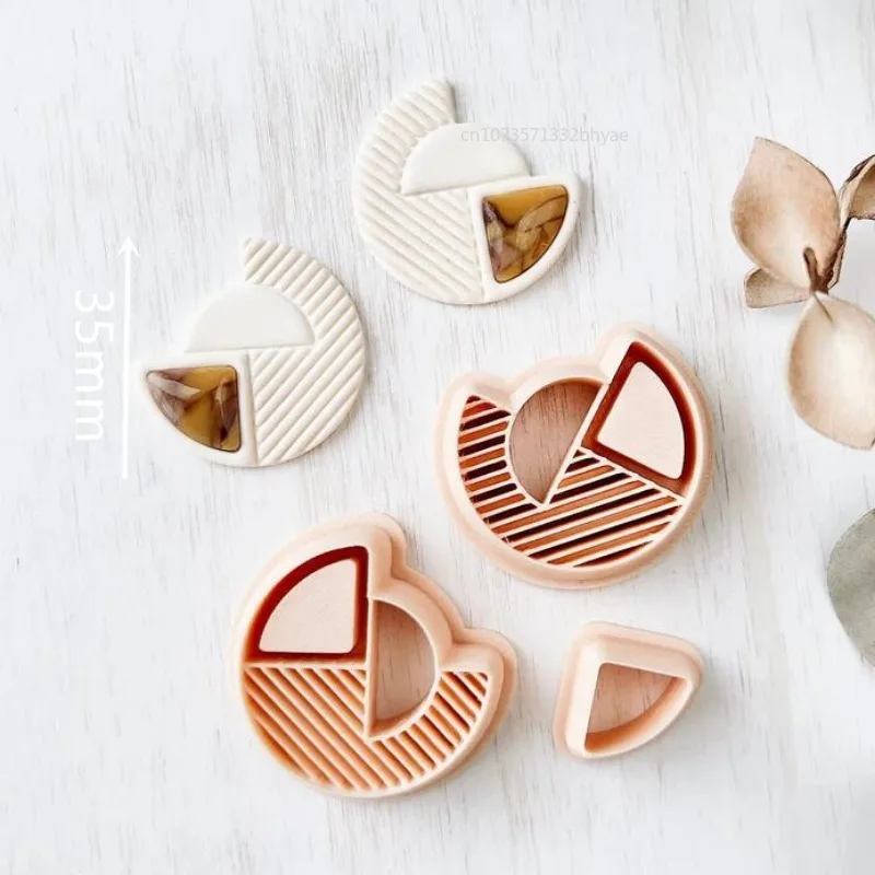 Abstract Symmetry Polymer Clay Cutters Faux Stone Dangle Clay Cutting for Earrings Jewelry Pendant Embossing Ceramics Tools polymer clay cutter pottery clay tools pottery clay carving tools