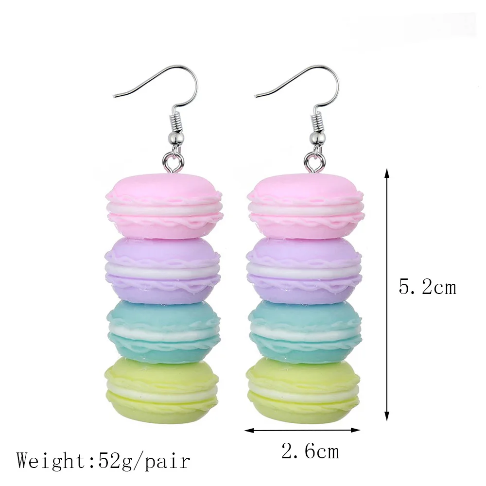 

Серьги-макароны Ovxxons 1 пара, креативная имитация еды, пирожных, пирожных, Корейская версия, индивидуальные Веселые серьги