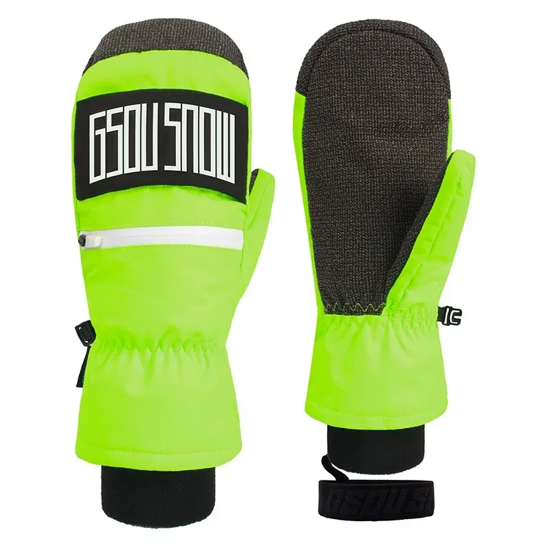 Couple Winter Skiing Gloves Women Five Finger Mitten Wear-resistant Waterproof Ski Mittens Thickened Warm Snowboard Inner Gloves 3