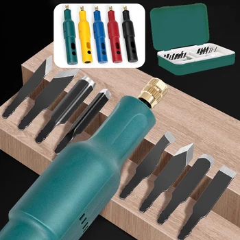 40W USB Cordless Electric Carving Knife Tool Woodworking Root Sculpture Carpenter Chisel Wood Lithium Electric Chisel Set 1