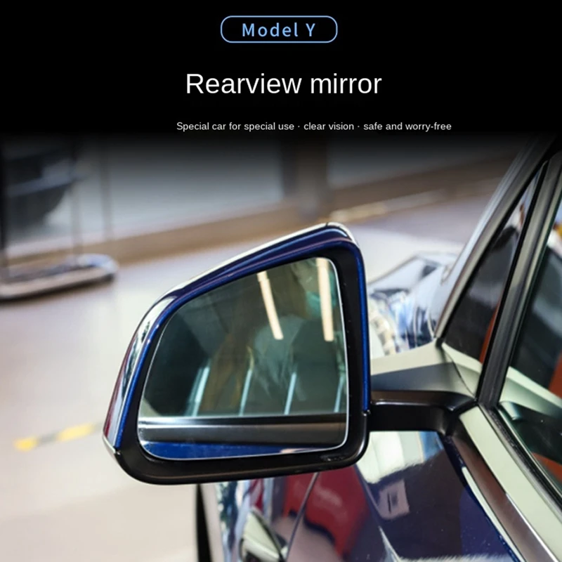 

1 Pair Side Rearview Mirror Lens Wide View Anti Glare Heated Mirror Glass For Tesla Model Y 2019-2022