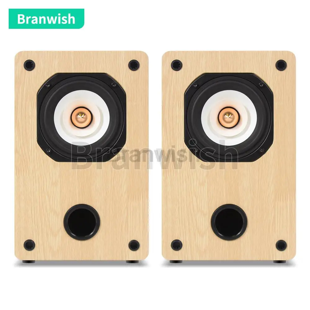 4 Inch 25-50W Full Range Speaker 4/8Ohm Birch Wood Speaker Q401 Passive Bookshelf Pair Box 84Hz-20KHz