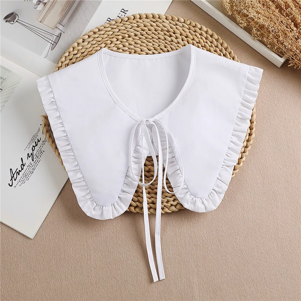 

Cotton Big Fake Collar Shawl White Women Removable Dress Detachable Collar Wrap Shawl Clothes Accessories New False Collar