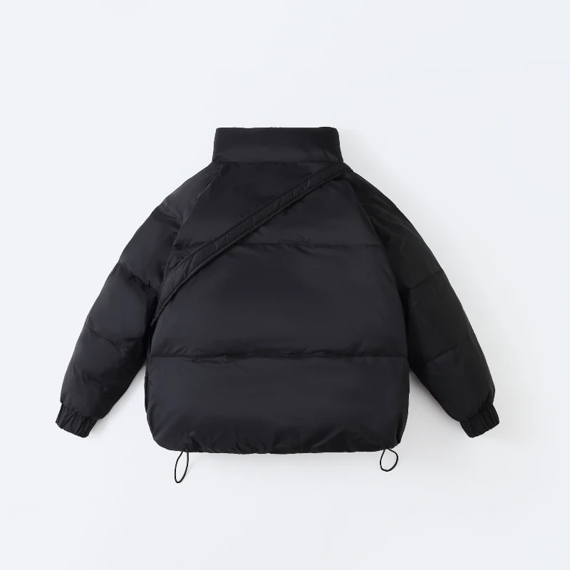 2024 New Winter Down Jackets Kid Thick Cotton Padded Coats Female Stand Collar Loose Puffer Parkas Down Jackets Outwear