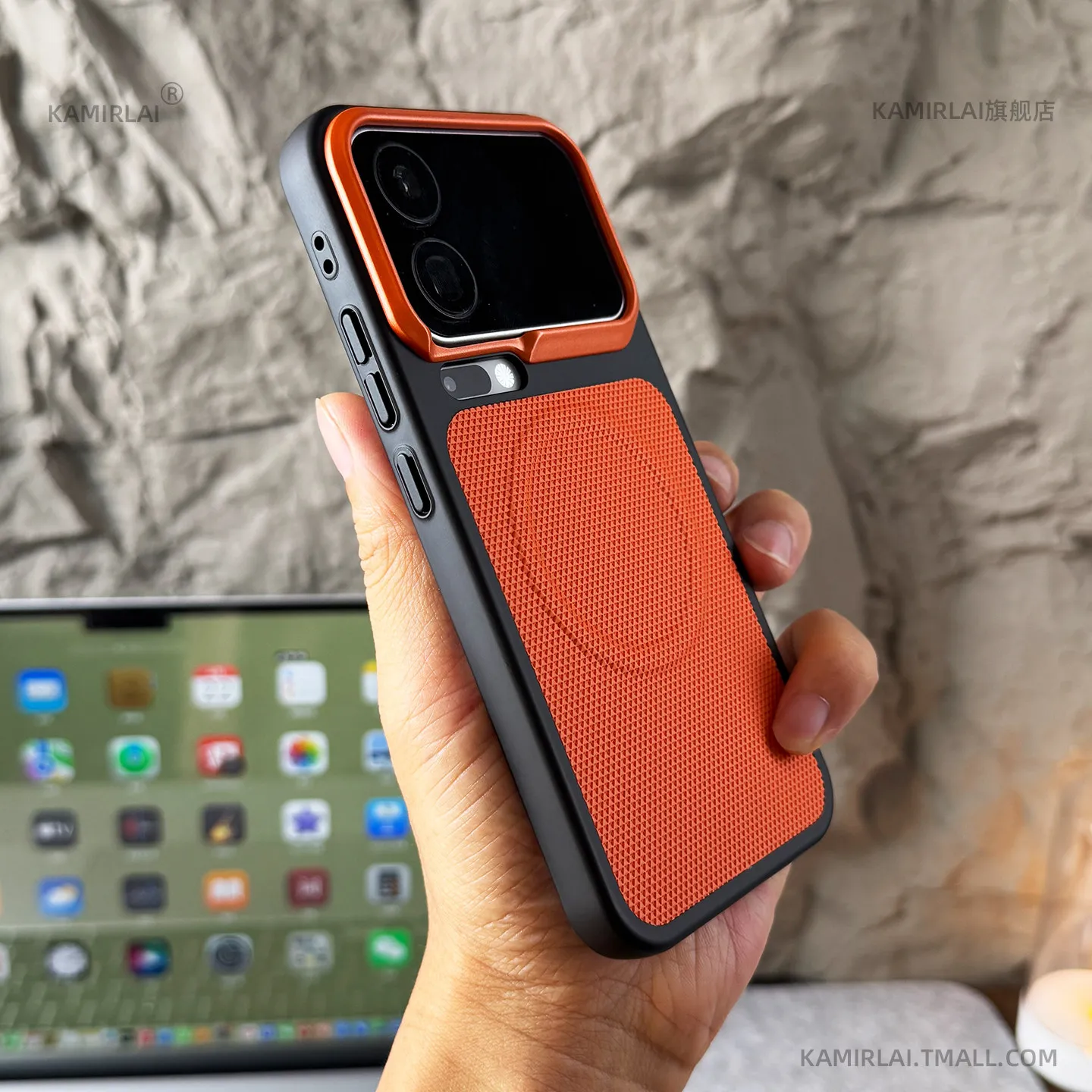 Luxury PU Leather Magnetic Hard Back Cover with Wireless Charging Compatibility
