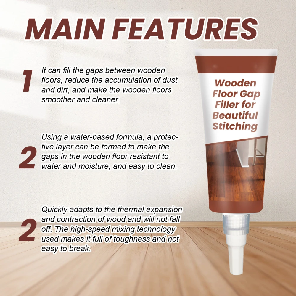 Description Picture 4 of itemWood Wax Oil Floor Polishing Agent Wooden Floor Gap Filler For Stitching Wood Floor Scratch Repair Waxing Filling Seaming Agent