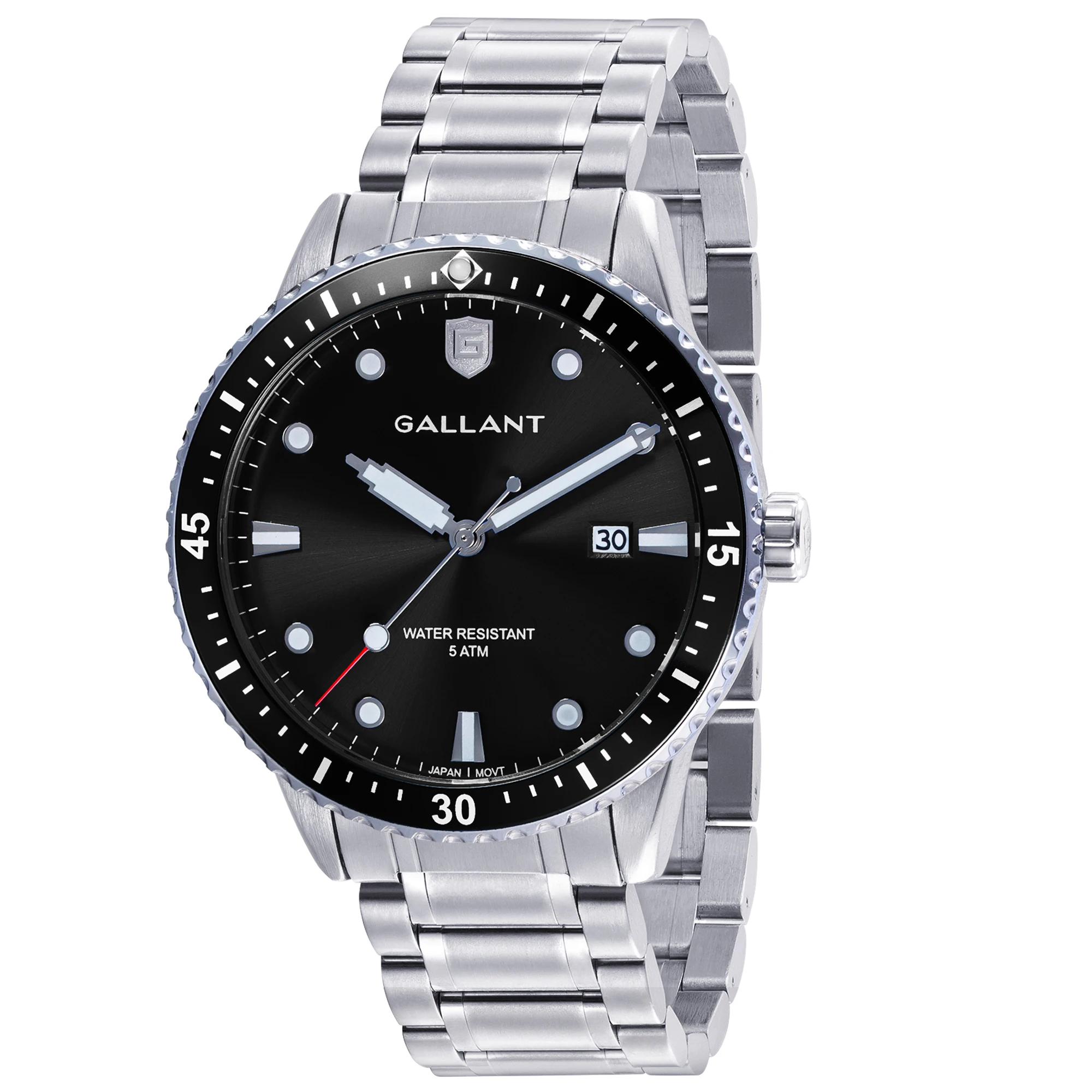 G GALLANT Mens Wrist Watch, Quartz Watches Men's Wristwatch Moon Phase Day  Date Calendar Leather Strap 5ATM Waterproof Dress Watches for Men Luxury