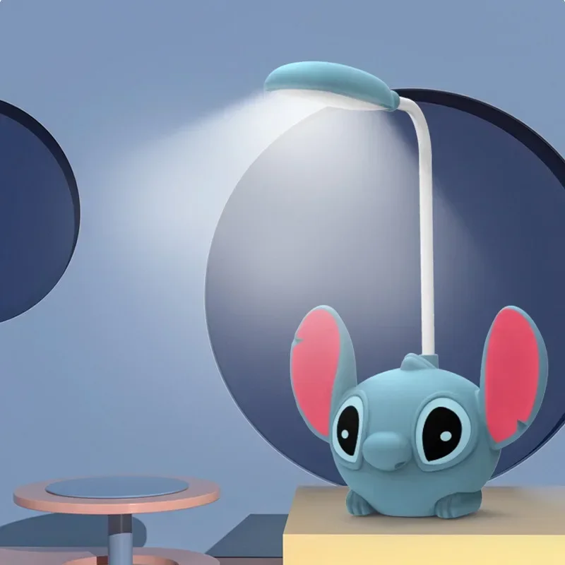 

Disney Stitch Night Light Glowing Children Toy Cartoon Lilo&Stitch Small Led Desk Lamp with Pencil Sharpener Kids Christmas Gift