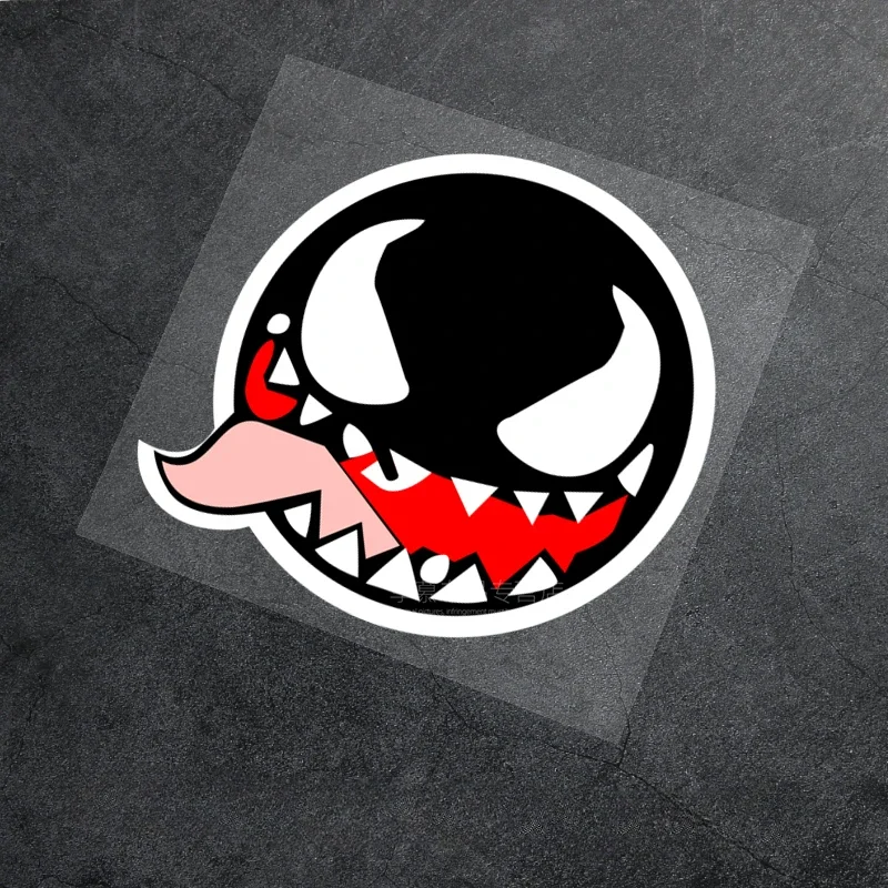thumbnail image 1 of Pegatinas de dibujos animados de Venom para motocicletas, para el tanque de combustible, el guardabarros lateral de la carrocería, el casco de motocross, calcomanías para arañazos, decoración genial d, 1 of 5