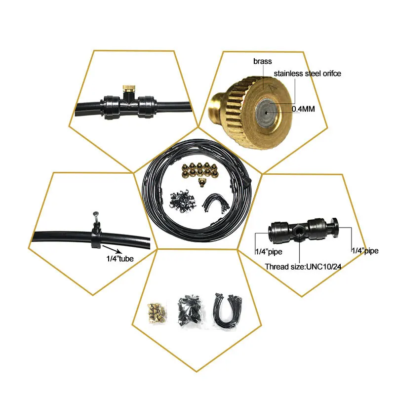 Trampoline Water Misting Kit Cooling System Sprayer Irrigation