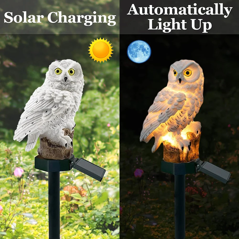 Solar Lights Owl Animal Powered Led Outdoor Garden Decoration Waterproof