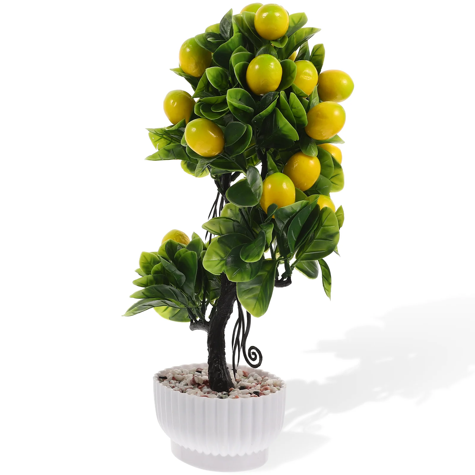 

Lemons Artificial Fruit Tree Potted Plant Decorations Simulation Bonsai Ornament Office