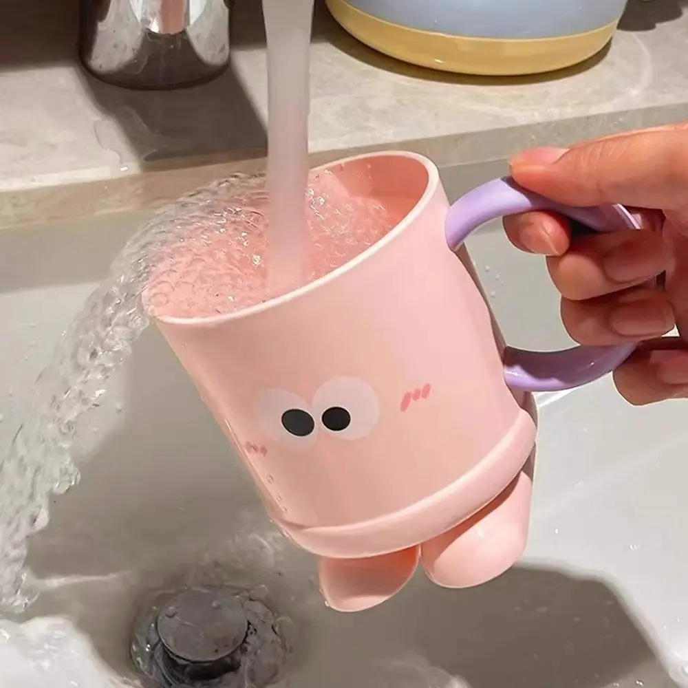 Cartoon Big Eyes Expression Plastic Toothbrush Cup For Bathroom_voghion.com
