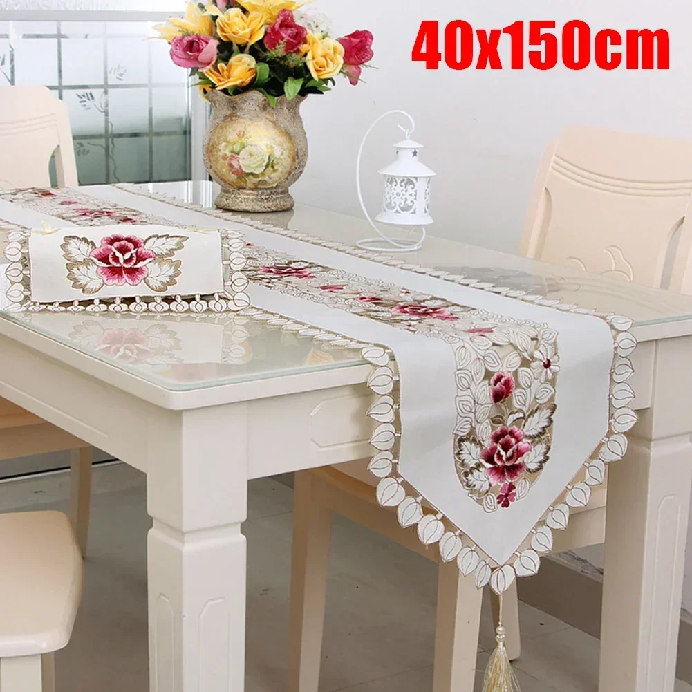 Mantel De Ma Bordado De Encaje Para Comedor, Elegante Mantel Redondo