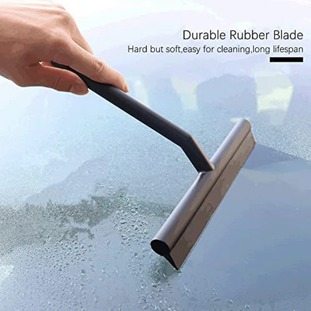 Shower Squeegee Glass Clean Scraper Washing Wiper Hanger Floor Window Cleaning Household Water Wall Hanging Mirror with Handle 4