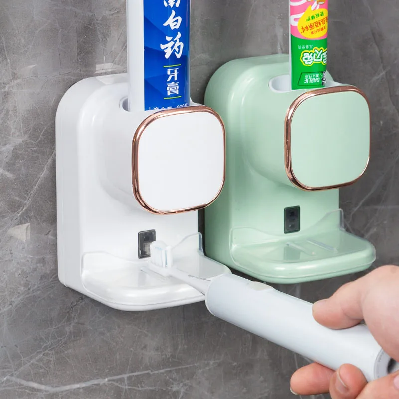 

Automatic Induction Toothbrush Machine Quantitative Toothpaste Dispenser Quick Response Long Term Standby Bathroom Accessories