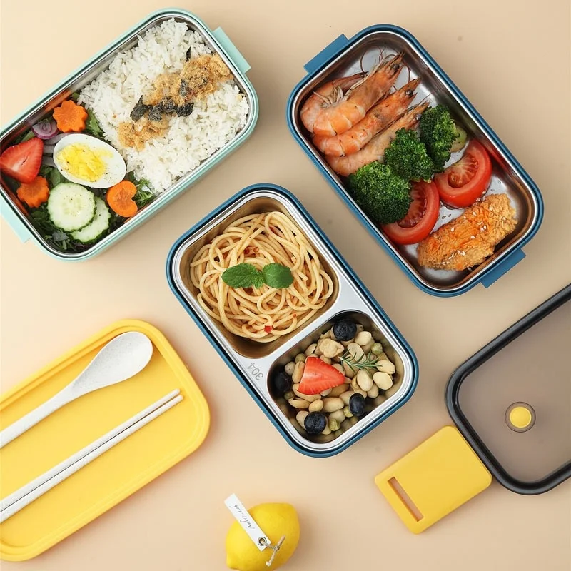 Stainless Steel Microwavable Lunch Box for Adults and Kids