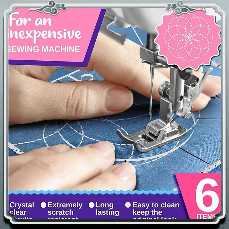 6Pcs Patchwork Ruler Quilting Tools Templates Set DIY Apparel Sewing Supplies Quilter Ruler Sewing Stencil Tool