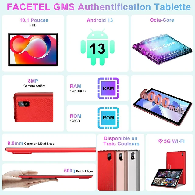 Facete Q6 10 Inch 5G Octa Core 12GB RAM 128GB ROM 6000mAh Bluetooth 5.0  Tablet PC
