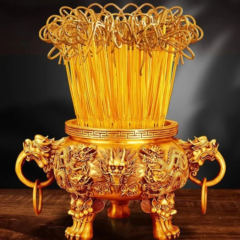 golden 500g per pack Natural sandalwood Smokeless Incense Sticks Golden God of Wealth Roll Money Worship Buddha Bamboo Stick