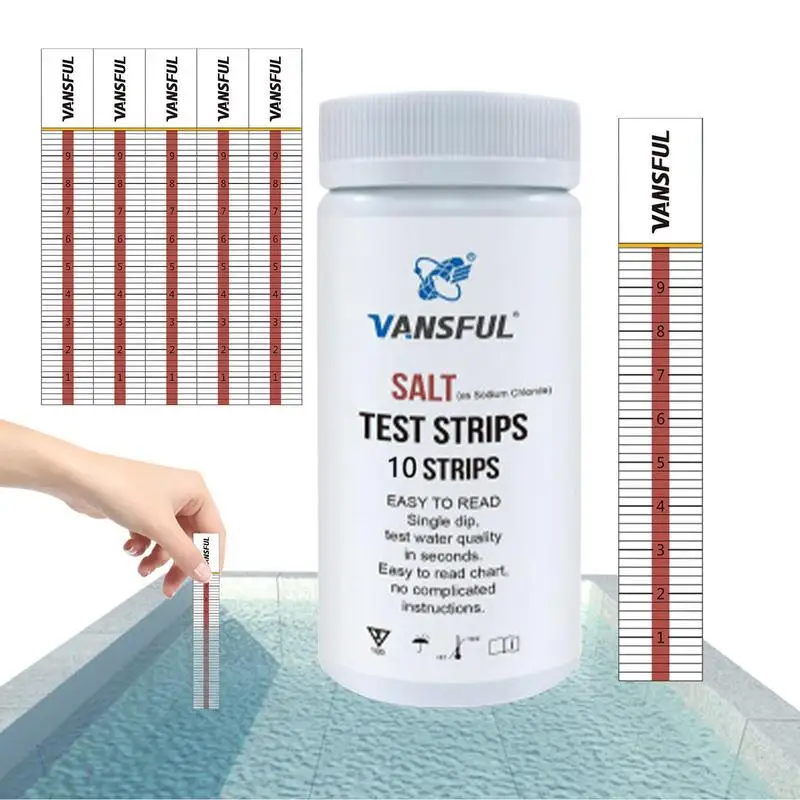 Pool Salt Test Strips Swimming Pool Saltwater Detection Strips Multi-Purpose Water Testing Tool For Water Hot Tub Spa Swimming water quality test kit
