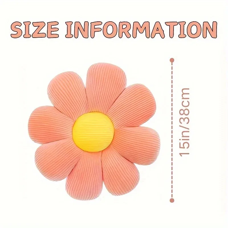 Sunflower Pillow, Daisy Seat Cushion, Flower Mat, Office Mat, Plush Toy Mat, Christmas Gift, Halloween, Thanksgiving Gift 4