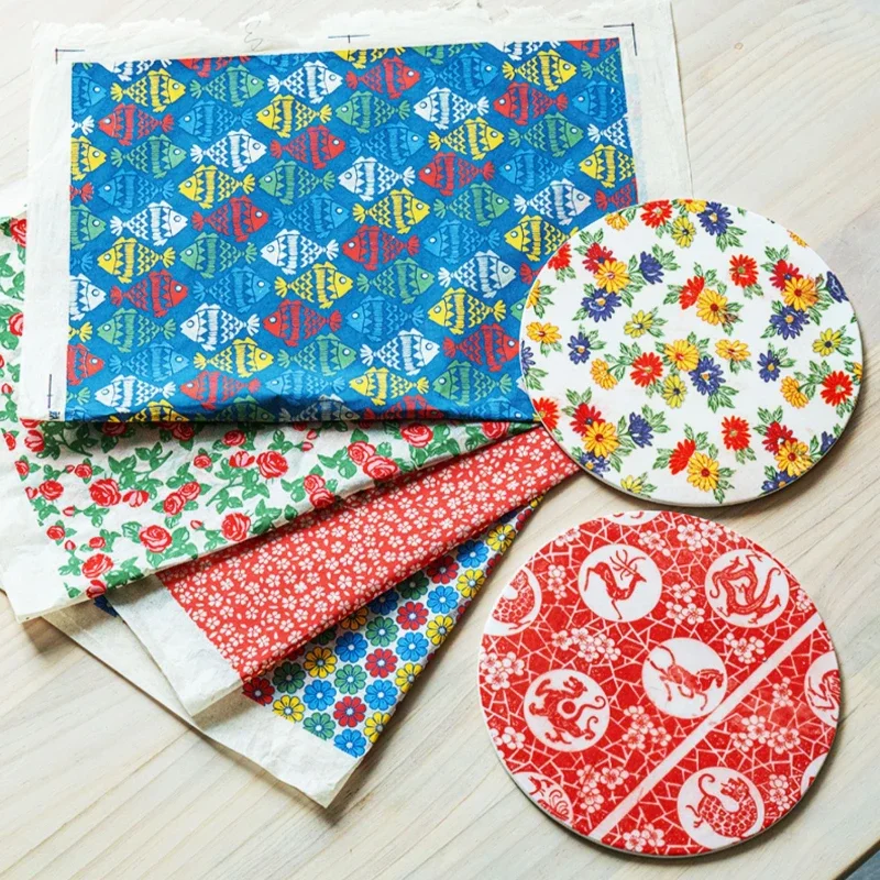 Pottery Tools 1PC Pottery Ceramic Clay Transfer Paper Underglaze Flower Paper High Temperature Jingdezhen Traditional Decal Coloring Tool